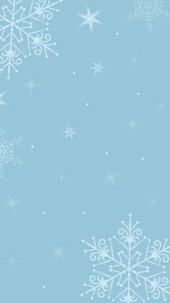 Abstrakcyjny rysunek płatka śniegu na niebieskim tle, pusty szablon dla posta w serwisie społecznościowym, makieta kartki świątecznej, obraz tła, świąteczna ilustracja Nowego Roku — Zdjęcie stockowe