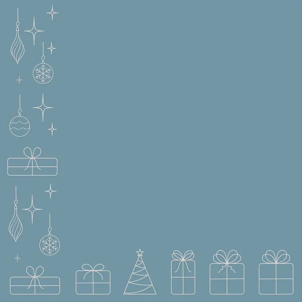 Stylish Designer Gift Christmas Tree Decoration Christmas Tree Snowflake Copy — Vettoriale Stock