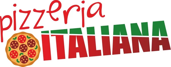 Logotipo PIzzeria italiana — Vetor de Stock