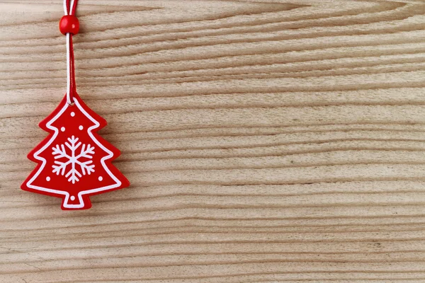 Decoração de natal em fundo de madeira — Fotografia de Stock