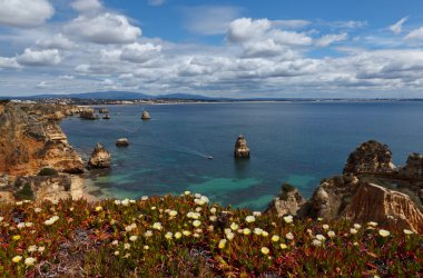 algarve kıyısında güzel görünümü