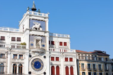 San marco, çan ve güneş kadran kule, Venedik, İtalya