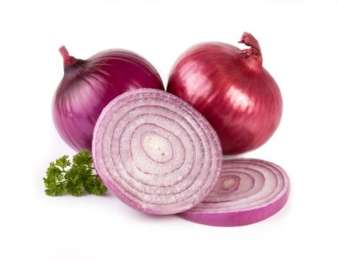 red onion isolated on white background clipart