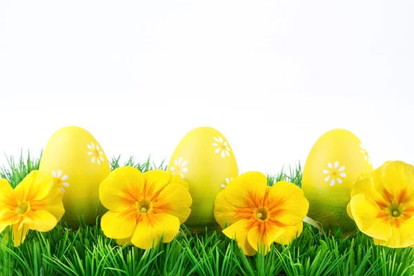 Easter background in yellow-green colors — Stock Photo, Image