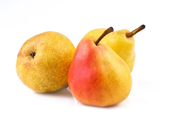 Fresh pears on white background — Stock Photo, Image