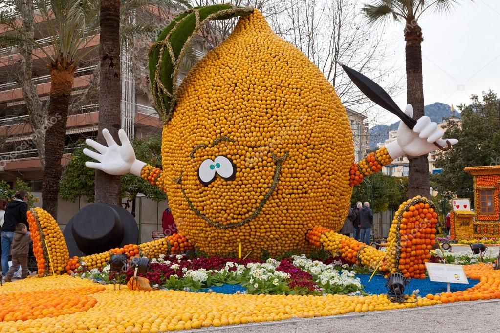 MENTON, FRANCIA 27 DE FEBRERO Festival del Limón (Fete du Citron) en