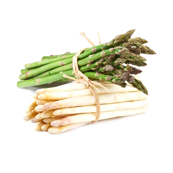 Weißer und grüner Spargel — Stockfoto