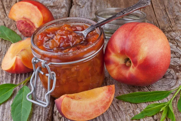 Pfirsichmarmelade — Stockfoto