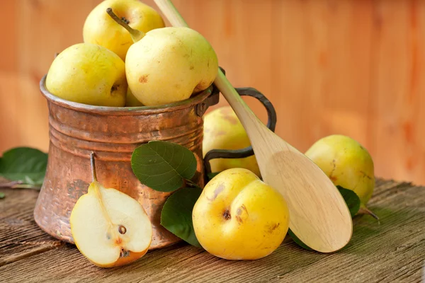 Pear in Copper Jug — Stock Photo, Image