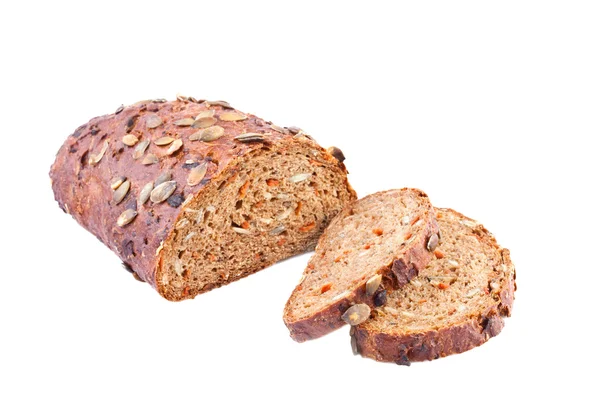 Kürbiskarottenbrot isoliert auf Weiß — Stockfoto