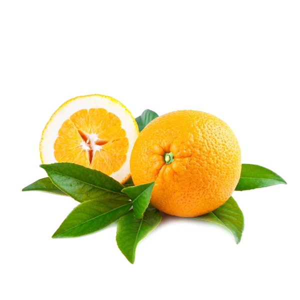 Orange fruit isolated on white — Stock Photo, Image