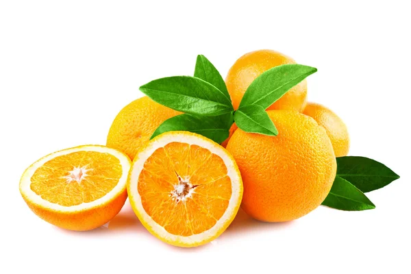 Oranges fruits isolated on white — Stock Photo, Image