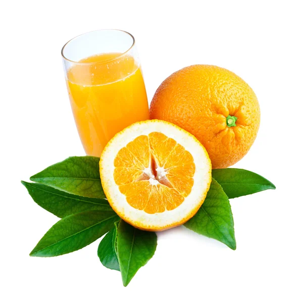 Orangensaft über Weiß — Stockfoto