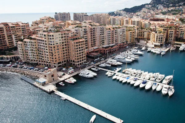 Monaco, Fransız Rivierası havadan görünümü — Stok fotoğraf