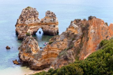 Cliffs sahilinde algarve, Portekiz