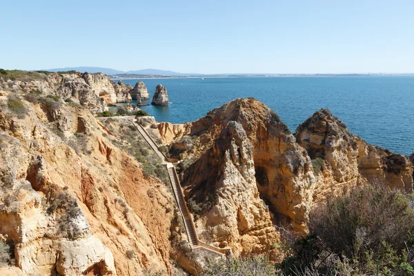 Ponta de piedade Lagos, Portekiz algarve kıyısında — Stok fotoğraf