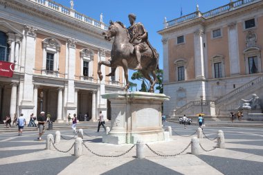 heykel marcus Aurelius'un üzerinde capitoline tepesi, Roma, İtalya