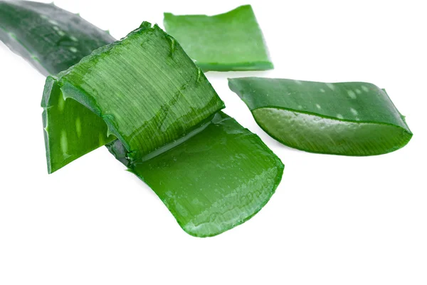 Hoja de aloe vera y rodajas — Foto de Stock