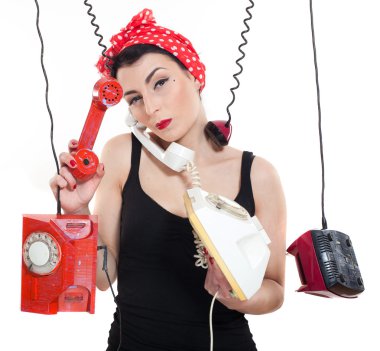kadın 3 telefonları ile