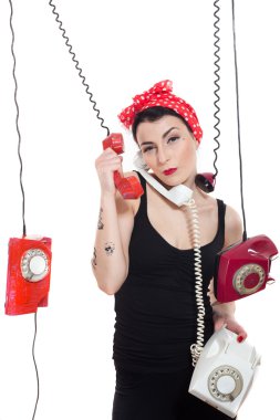 kadın 3 telefonları ile