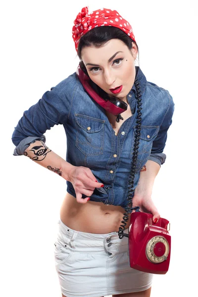 Telefonu olan kadın.