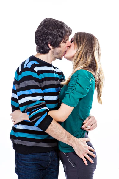 Happy couple kissing — Stock Photo, Image