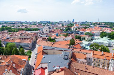 vilnius eski şehrin panoramik görünümü