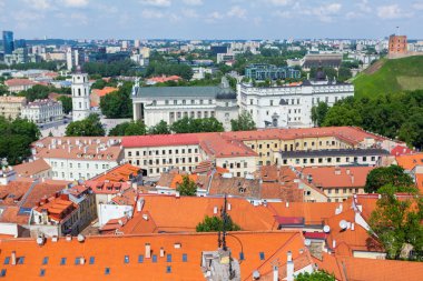 vilnius eski şehrin panoramik görünümü