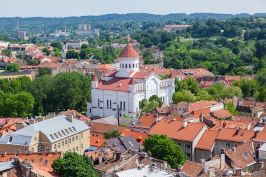vilnius eski şehrin panoramik görünümü