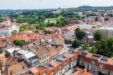 vilnius eski şehrin panoramik görünümü