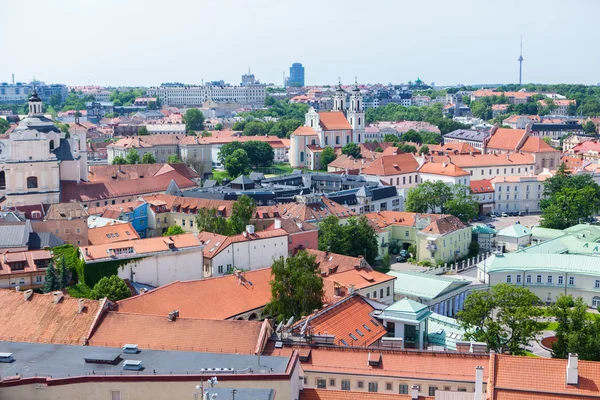 Panoramatický pohled starého města vilnius — Stock fotografie