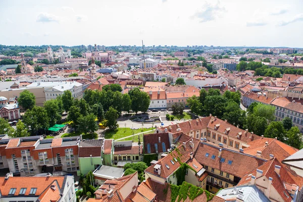Panorama starego miasta w Wilnie — Zdjęcie stockowe