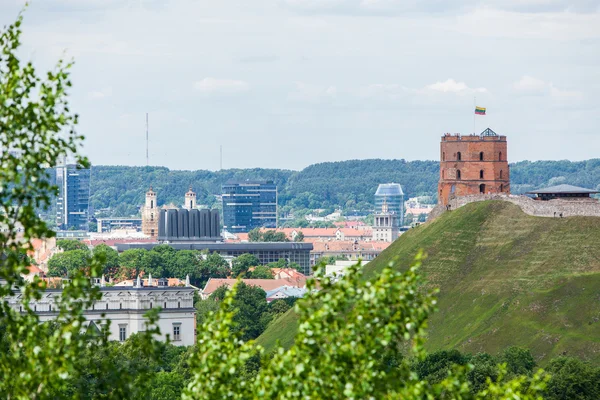 Widok zamku Giedymina w Wilnie — Zdjęcie stockowe