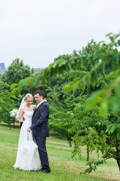 雨の結婚式の日 — ストック写真