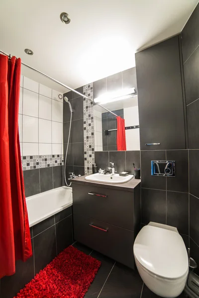 Salle de bain moderne avec lavabo et wc — Photo