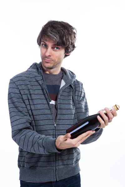 I want to check this wine — Stock Photo, Image