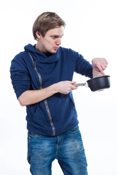 This kitchen pot is funny — Stock Photo, Image