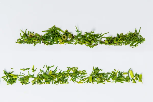 Lines of different herbs Stock Image