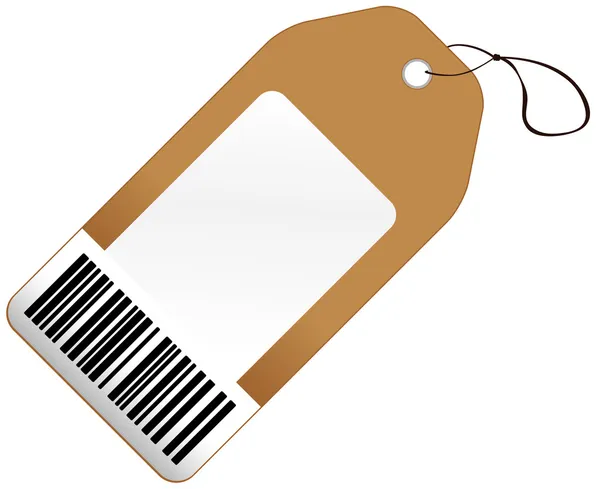 Price tag with barcode — Stock Vector