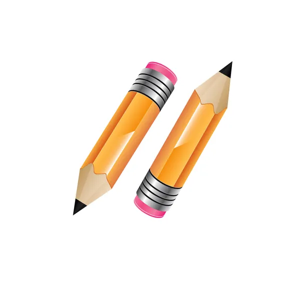 Crayon vectoriel sur fond blanc — Image vectorielle