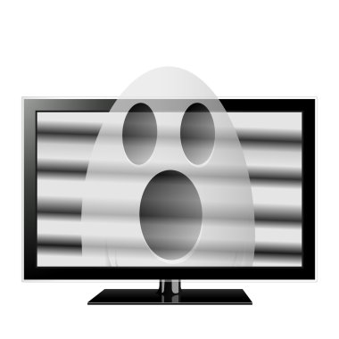 TV ekranında hayalet