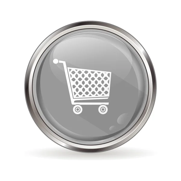 Shopping basket button. — Stock Vector