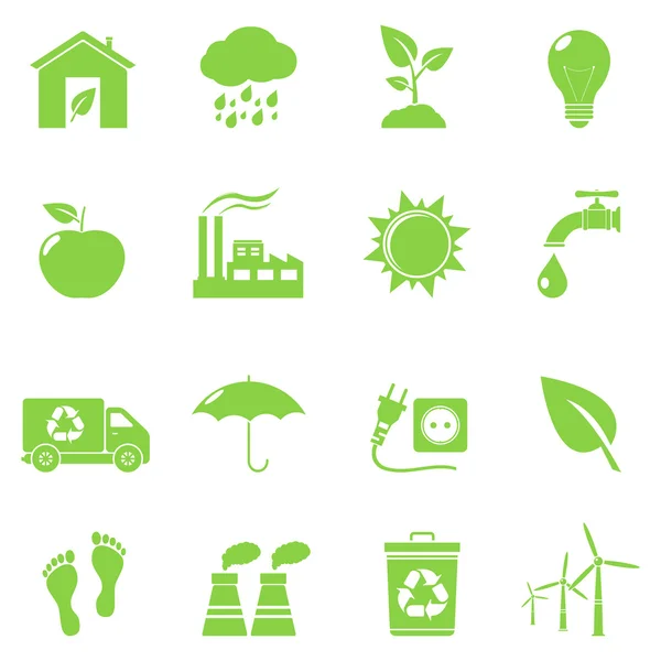 Vector eco iconos — Archivo Imágenes Vectoriales