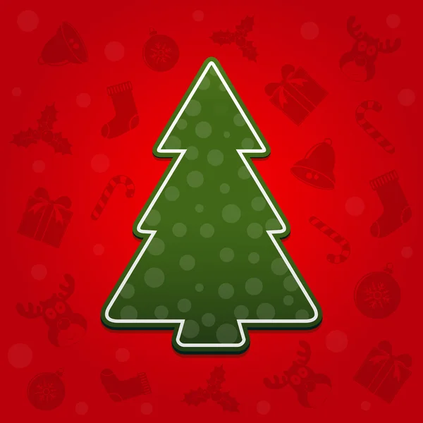 Árbol de navidad vector fondo — Vector de stock