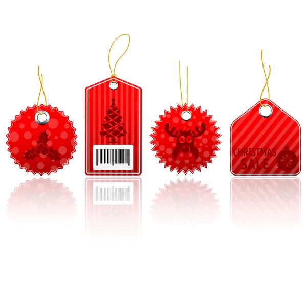 Christmas Price Tags — Stock Vector