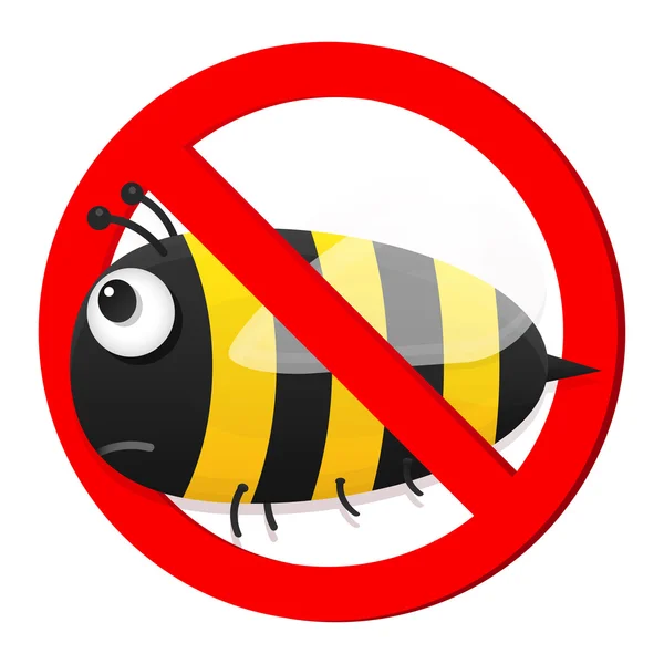 Pas de signe d'abeille — Image vectorielle