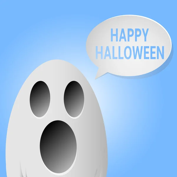 Ghost - Halloween poszter. — Stock Vector