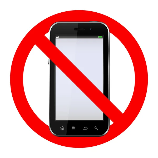 No phone vector sign — Stock Vector