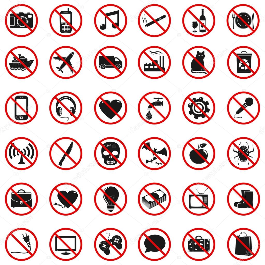 Forbidden sign, Stock vector