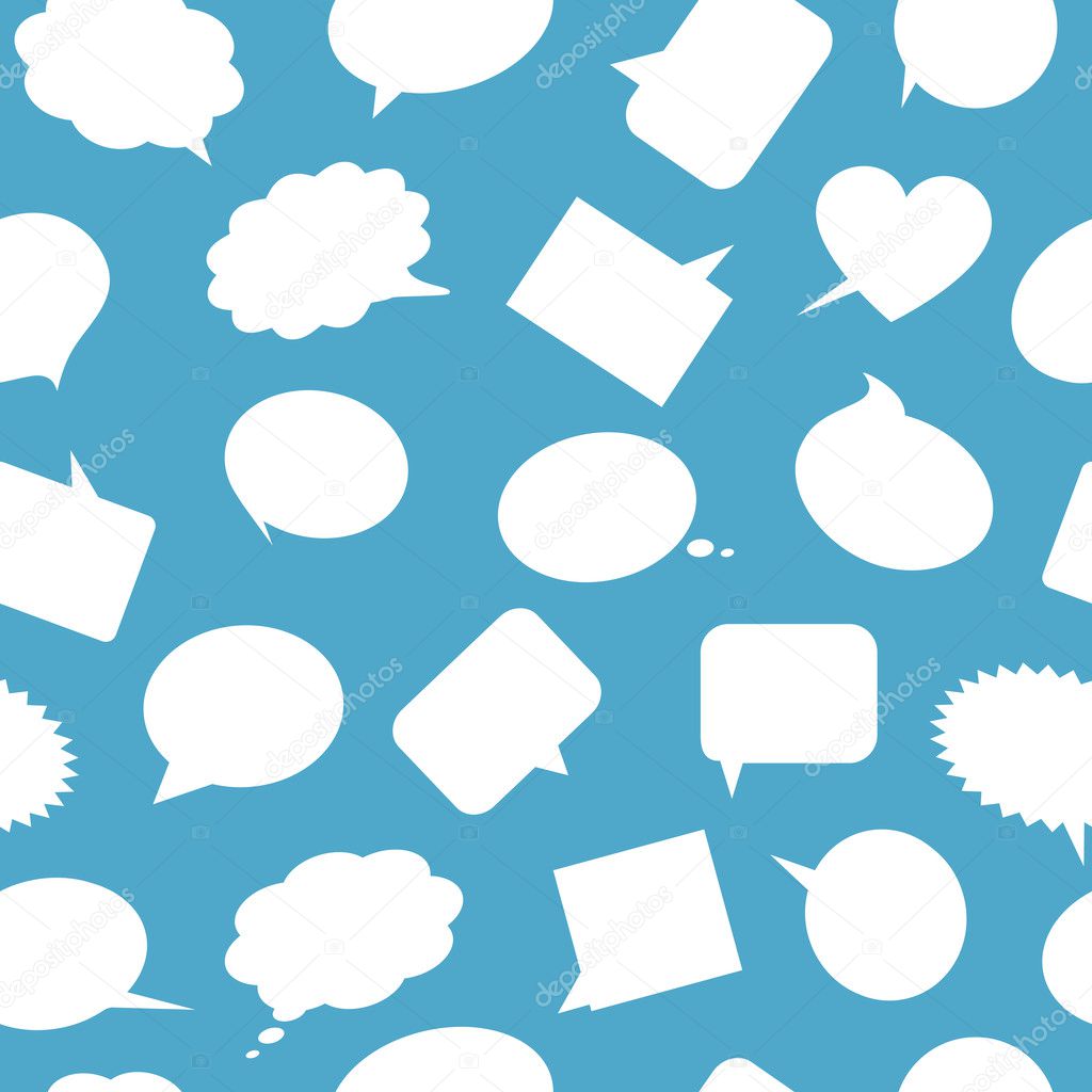 Speech bubbles seamless pattern.